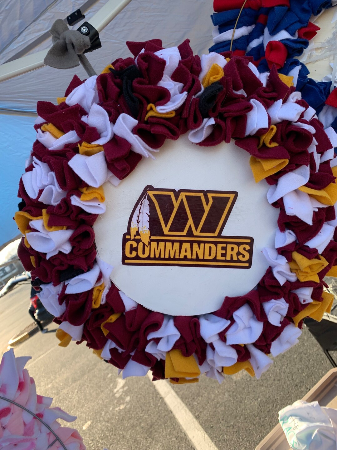 Commanders Decor Washington Commanders Fleece Wreath - Etsy