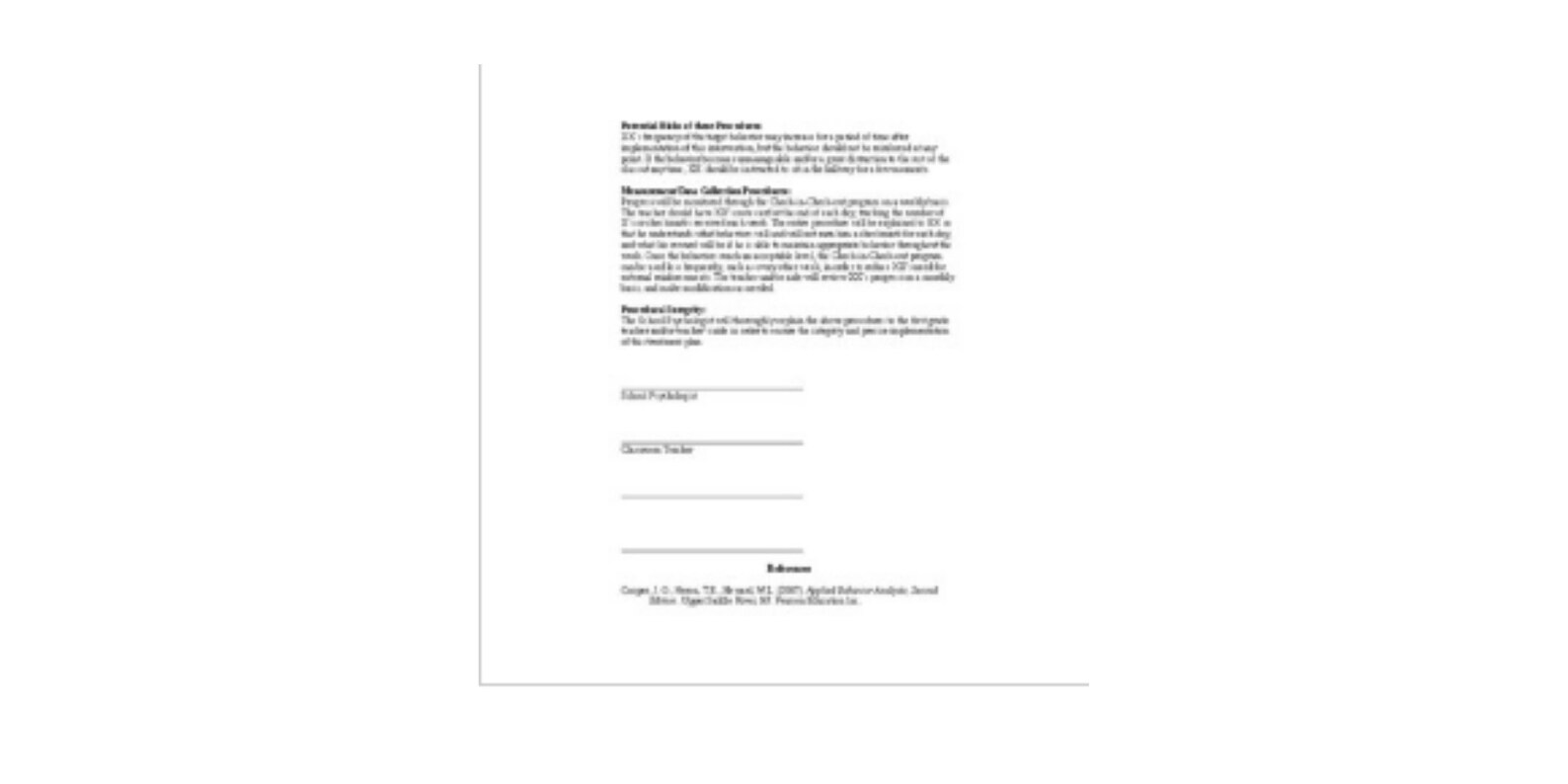 Sample Behavior Intervention Plan - Etsy
