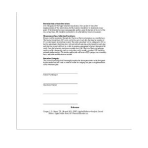 Sample Behavior Intervention Plan - Etsy