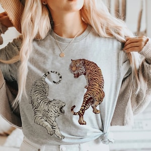 【SCENERITY】Tiger Crop Shirt H&M Divided Dark Gray Tiger Boxy Cropped T-Shirt XS | eBay