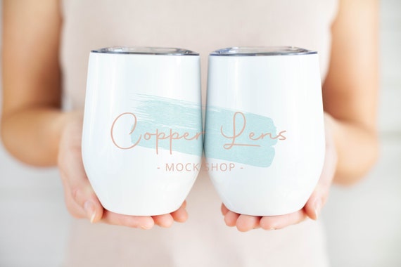 Download Double Wine Tumbler Mockup Wine Tumbler Mockup Blank Wine Etsy
