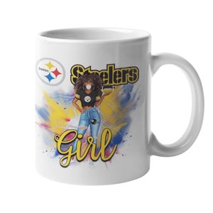 NFL Pittsburgh Steelers Girl Mug| Gift for women| Birthday Gift for Wife | NFL Mug | Steelers Mug | Christmas for wife | Valentines Day