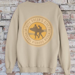 Outer Banks OBX Unisex Crewneck Sweatshirt, Retro Outer Banks Surfer Design, Pogues for Life P4L Beachy Trendy Vacation Sweatshirt