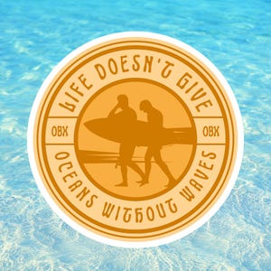 Outer Banks OBX Vinyl Sticker, Beach Aesthetic Die-Cut Sticker, Retro Outer Banks Design, Pogues for Life P4L, Beachy Sticker, 4 x 4 Inches