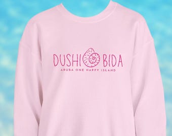 Embroidered Aruba Unisex Sweatshirt | One Happy Island Crewneck Souvenir