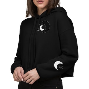 Moon Hoodie • Crop Hoodie • Alt Hoodie • Goth Hoodie • Witchy Hoodies • black moon sweatshirt -moon phase hoodie