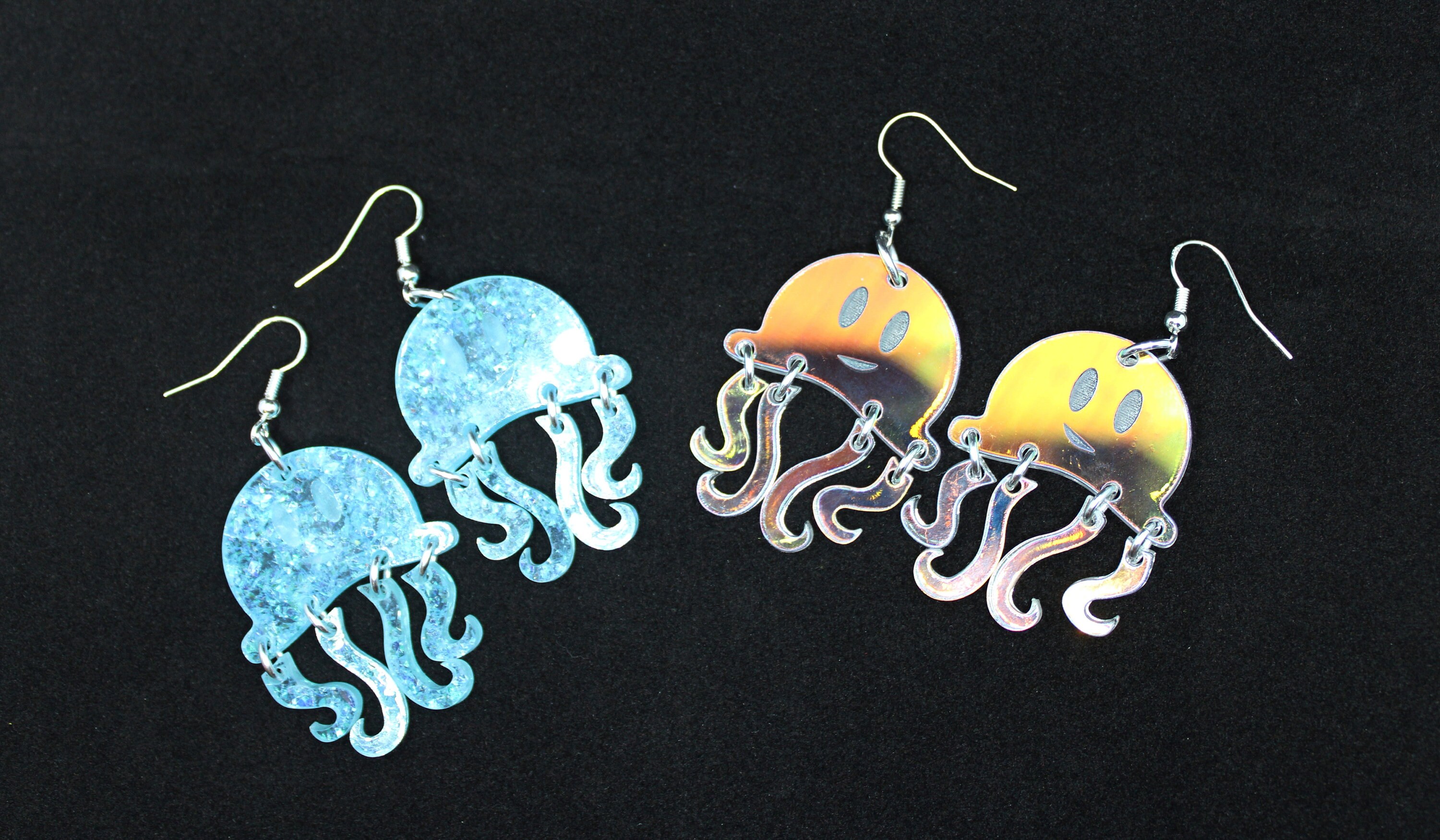 Iridescent Jellyfish Earrings Studs for Women Teen Girls