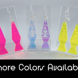 Lava Lamp Earrings / Funky Earrings / Neon Earrings / Groovy Earrings / Hippie Earrings / Retro Earrings / 60&#39;s earrings / Indie Earrings