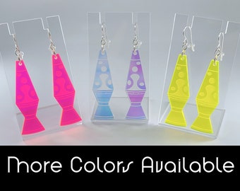 Lava Lamp Earrings / Funky Earrings / Neon Earrings / Groovy Earrings / Hippie Earrings / Retro Earrings / 60's earrings / Indie Earrings