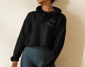 Crop Hoodie • Logo • Vibe 432 • Cute Hoodie • Black Hoodie • Spring Hoodie • Vibing Sweatshirt