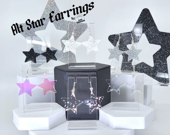 Alt Star Earrings • Edgy Earrings • Star Earrings • Alt Accessories • Punk Earrings