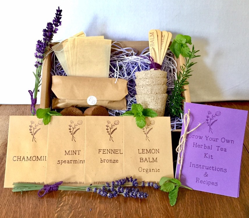 Grow Your Own Herbal Tea Garden Seeds Kit All you need to GYO Etsy