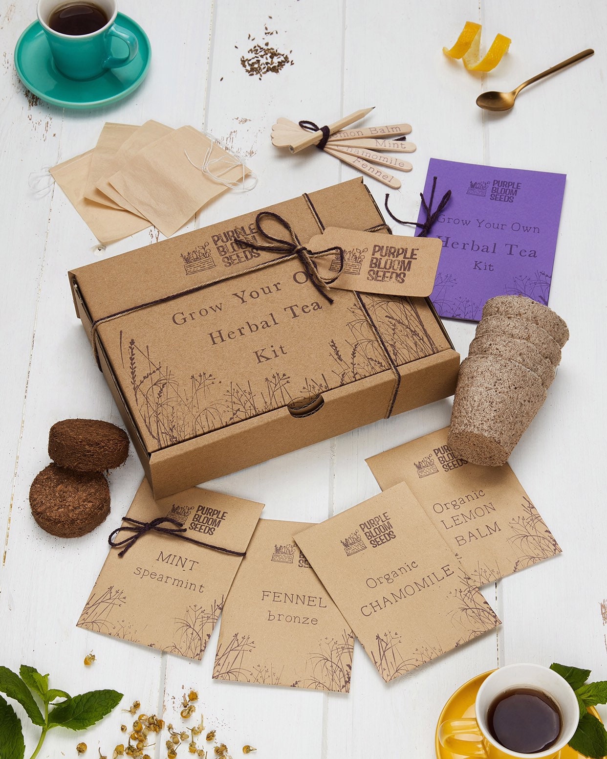 Grow Your Own Herbal Tea Garden Seeds Kit all You Need to GYO Etsy UK