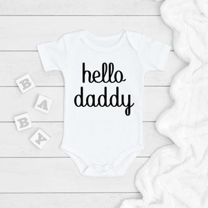 Hello Daddy Baby Announcement ONESIE®, Pregnancy Announcement To Dad, Baby Bodysuit
