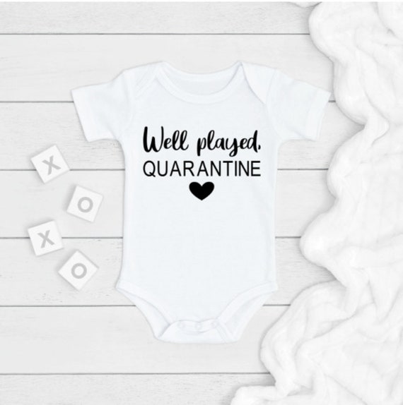 Download Well Played Quarantine Onesie Pregnancy Announcement Etsy