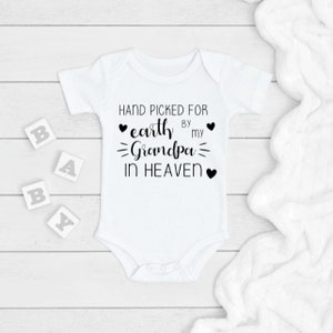 Hand-picked von meinem Opa im Himmel ONESIE®, Neugeborenebaby-Geschenk, Baby-Dusche-Geschenk
