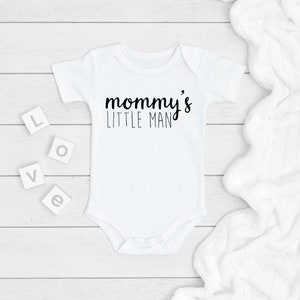Mommy&#39;s Little Man ONESIE®, Baby Shower Gift, Baby Bodysuit and Toddler T-Shirt
