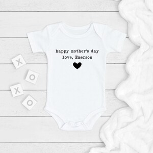 Happy Mother&#39;s Day ONESIE®, Mothers Day, Baby Bodysuit, Personalized