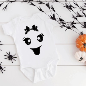 Ghost With Bow Halloween ONESIE®, Halloween Baby Bodysuit, Newborn Baby Gift