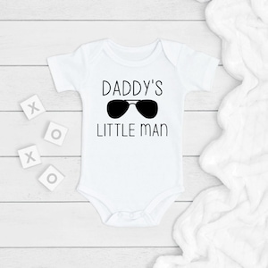 Daddy&#39;s Little Man ONESIE®, Baby Gender Announcement, Newborn Baby Gift, Father&#39;s Day