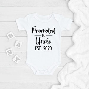 Promoted to Uncle ONESIE®, Pregnancy Announcement, Newborn Baby Gift