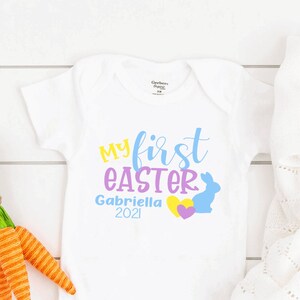 Personalisierte mein erstes Ostern ONESIE®, erste Ostern Baby Body, Neugeborenen Baby Geschenk