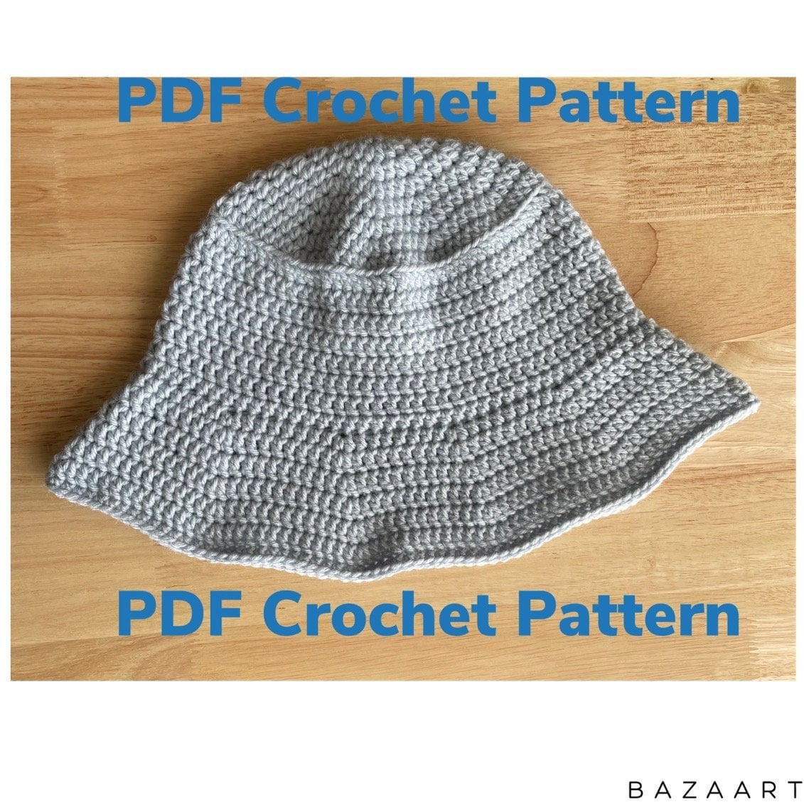 Basic Bucket Crochet Hat Pattern PDF