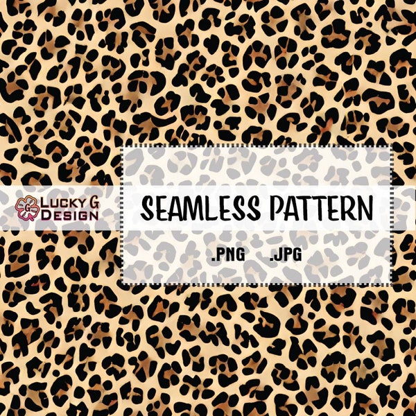 Leopard Seamless Pattern, printable digital paper, background