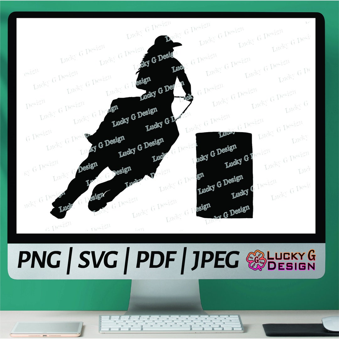 Barrel Racer SVG, Barrel Horse, Western Horse, Rodeo Cowgirl, Barrel ...