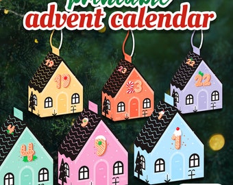 Adventskalender, Familien-Weihnachtsspaß, Weihnachts-Countdown, DIY-Adventskalender, 25 Tage Weihnachten, Adventskalender zum Ausdrucken