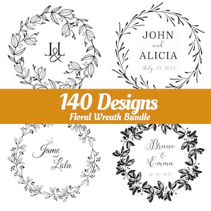 Wreath svg bundle, circle svg bundle, floral wreath svg, heart laurel wreath svg, wedding wreath svg, wreath monogram svg circle frame