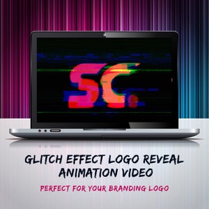 Glitch Effect Logo Reveal, Logo Intro Video, Customize With your own Logo for your business, Premade Dynamic Professional Logo Effect