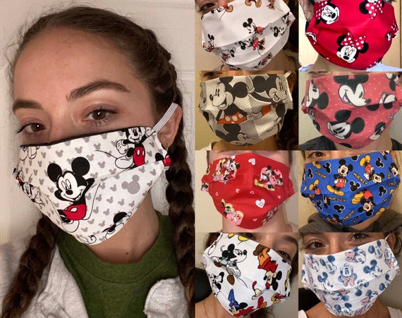 pics Mickey Mouse Custom Face Mask Design Ideas homemade disney mickey mouse adult face mask washable 100 etsy