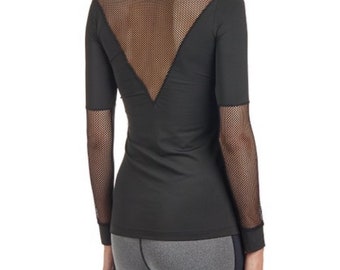 mesh yoga top