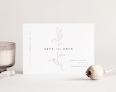 Save the Date Template | WILLOW Suite Invitation III | Simple Minimalist Invite Editable Stationery Printable Instant Download Digital