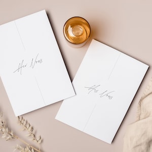 Tarjetas de votos digitales / PDF de boda imprimible minimalista