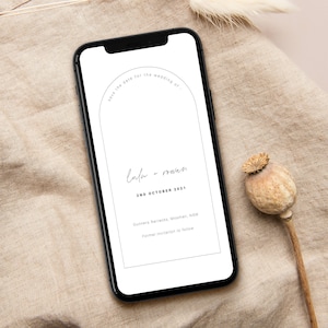 Electronic Save the Date Template | OLYMPIA Suite Invitation I | Simple Minimalist Editable Stationery Printable Instant Download Digital