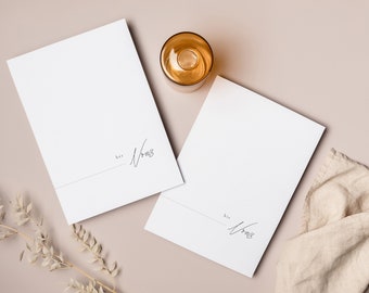 DIGITAL Vow Cards / Minimalist Printable Wedding PDF