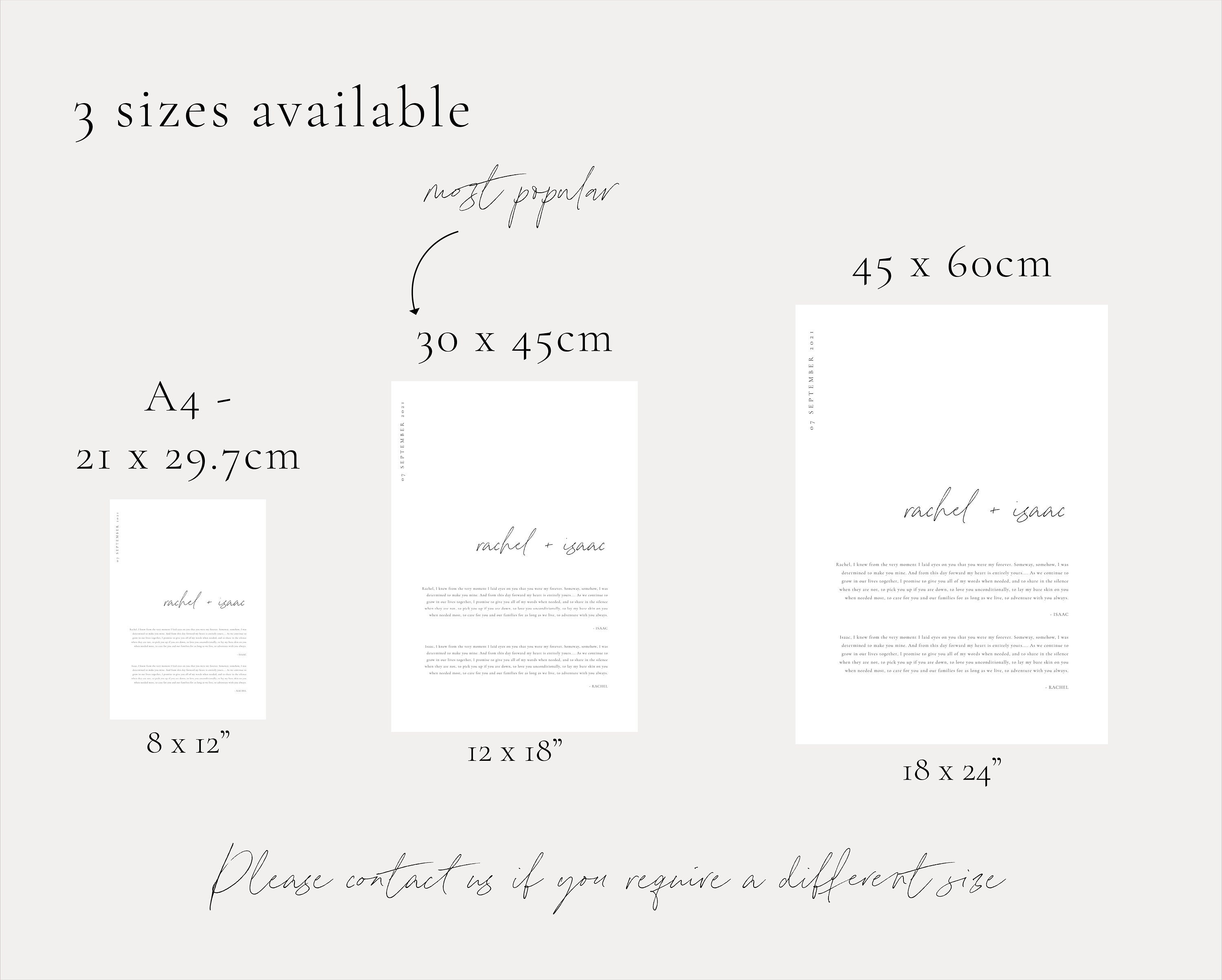 Vow Keepsake Print / Minimalist Timeless Classic Printable - Etsy Australia