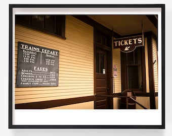 Vintage Train Station, Old Time Railroad Museum, Train Rides, Railroad Art, Train Wall Decor, Railroad Wall Art, Train Art, Train Station