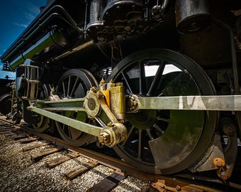 Vintage Steam Locomotive, Train Art, Railroad Wall Decor, Railroad Wall Art. Train Photography, Steam Engine, Boys Room Decor,Railroad Decor