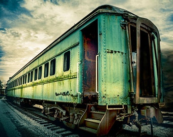 Vintage Rail Car, Railroad Photo, Train Wall Decor, Railroad Photography, Train Art, Train Photography, Railroad, Railroad Decor Train Print