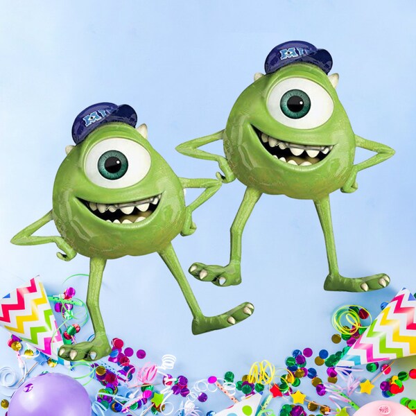 Mike Wazowski Balloons Mylar Balloon Monsters Inc Balloon Part Decor Monsters Inc Mike Wazowski Balloon Sully Balloons Sully Balloon - 2pcs