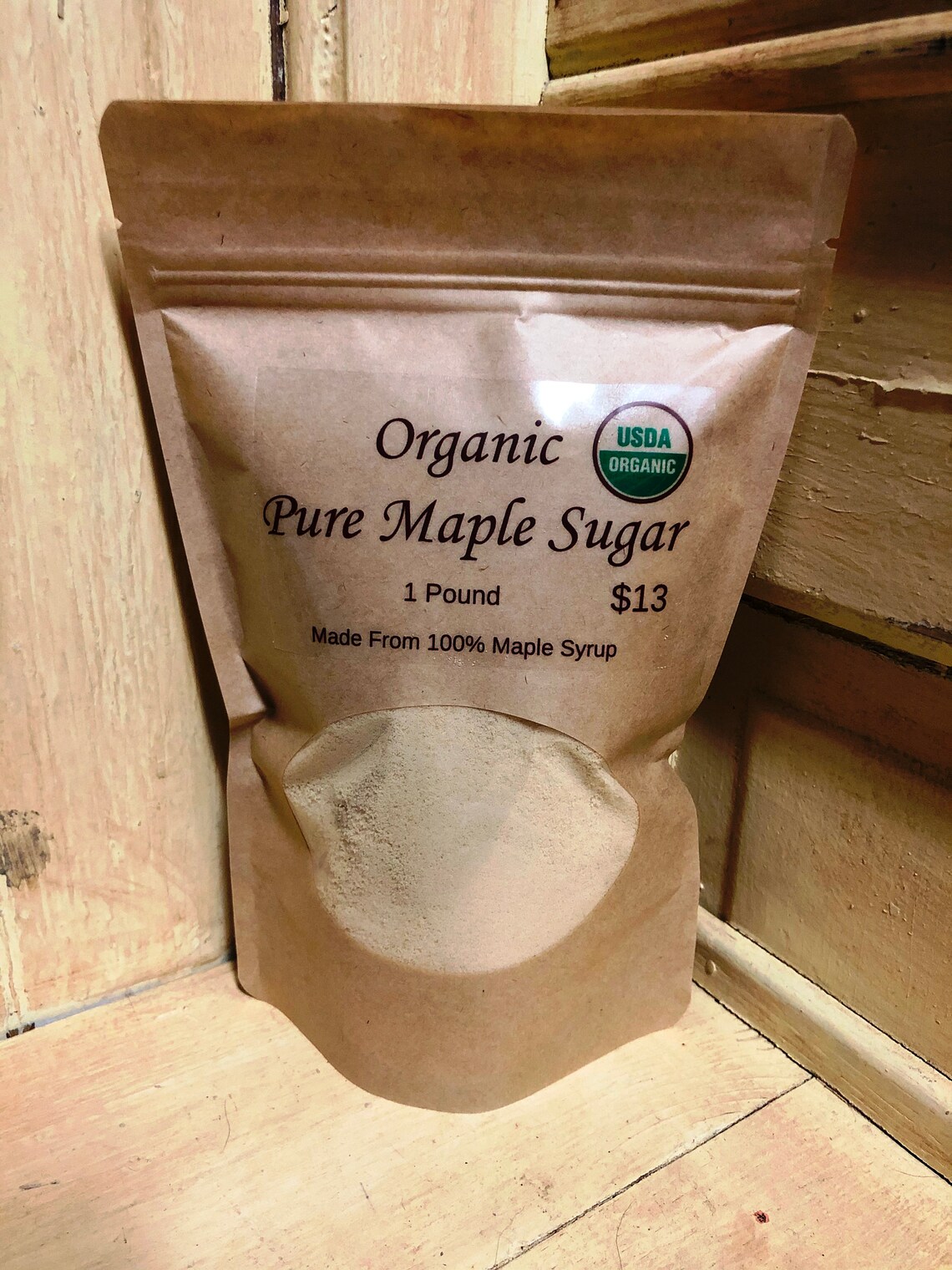 Organic Granulated Maple Sugar 1 Pound Bag Etsy