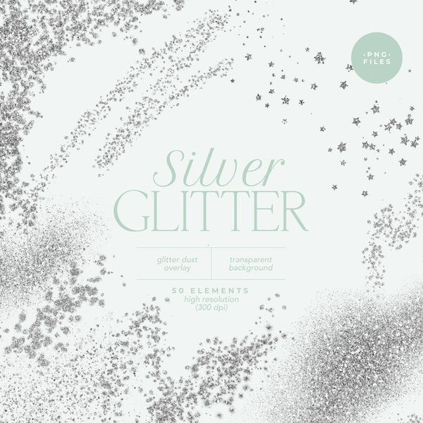 Silver Glitter Clipart