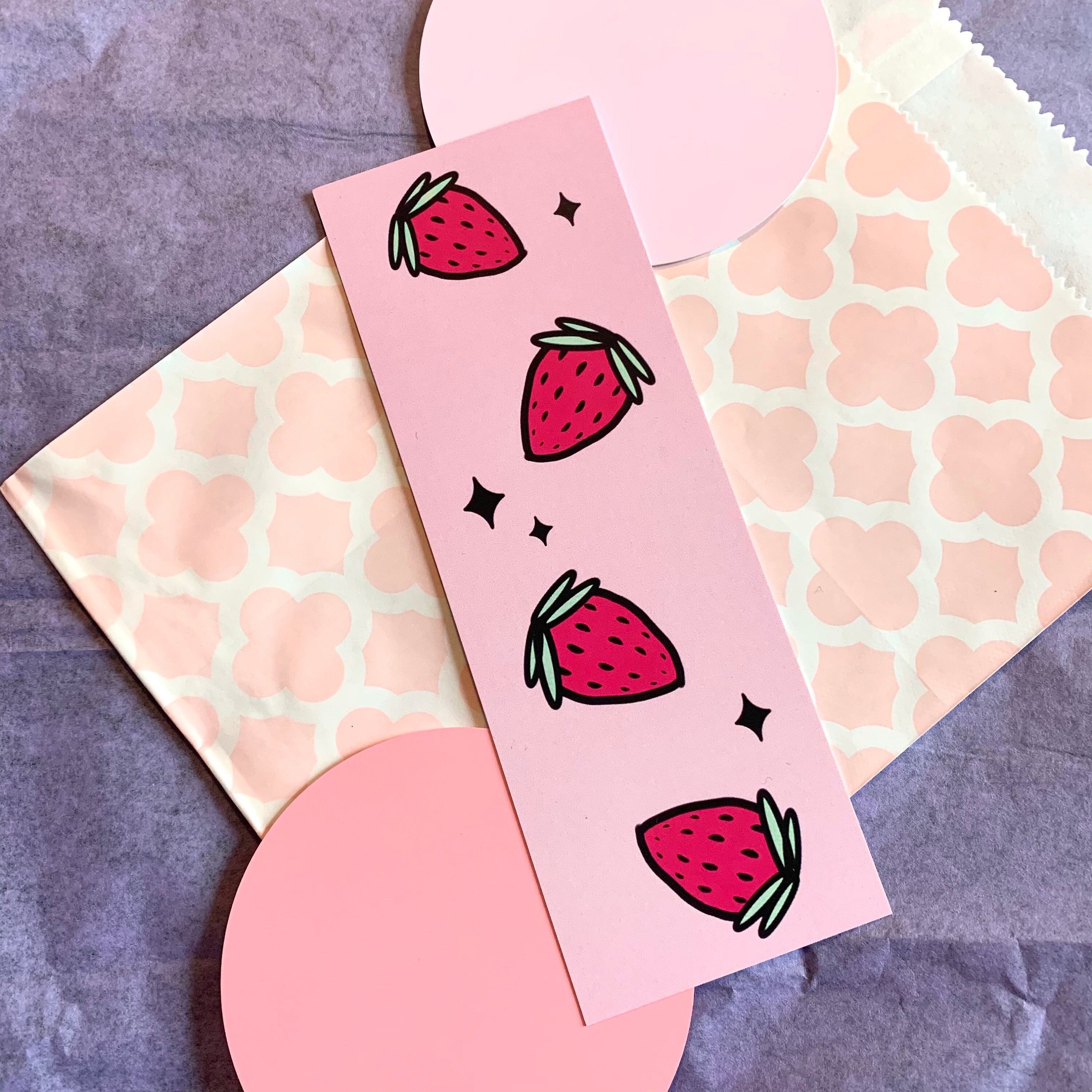 Bookmark Strawberry Sweet Bookish Gift Kawaii Cute Etsy