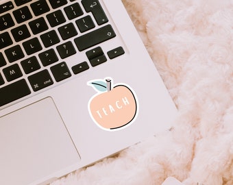 Cute Teacher Sticker, Apple Teacher Sticker, Teacher Gift Idea, Grade Book Sticker, Teaching Sticker, Cute Teacher Sticker, Teacher Sticker