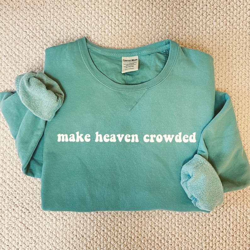 make heaven crowded puff sweatshirt | light blue