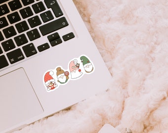 Gnome Friends Christmas Sticker, Cute Gnomes Sticker, Christmas Gnome Sticker, Christmas Sticker