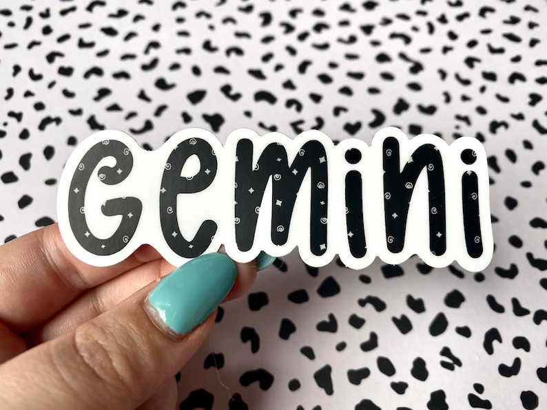 Gemini Zodiac Sign Vinyl Sticker Waterproof Durable Bumper sticker Water bottle sticker bomb Laptop